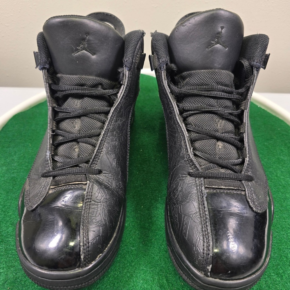 Jordan Dub Zero‎ Laser Etched Basketball Shoes Mens 8.5 Triple Black 311046-003